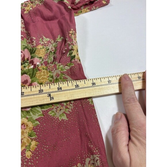 Auguste the Label Bonnie Beachside Peasant Mini Dress Peach Pink Floral 6 - Picture 12 of 16